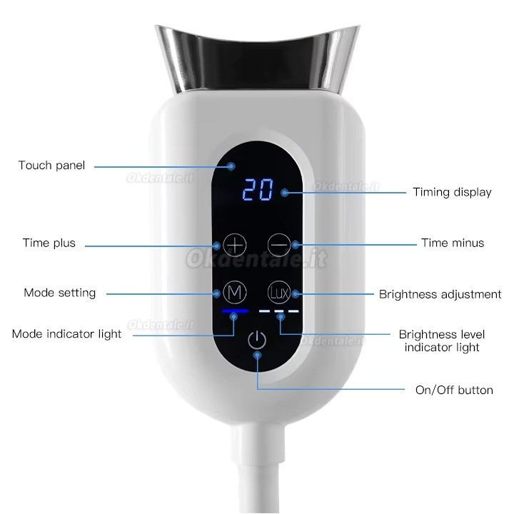 Lampada sbiancante per denti a led dentale Bonin BM01-C (luce a 3 colori, da pavimento)